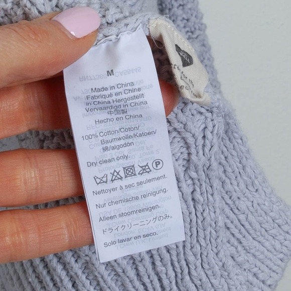 Madewell Gray Pom Pom Sleeve Open Front Cardigan Sweater Womens Size M Chunky - Picture 6 of 9